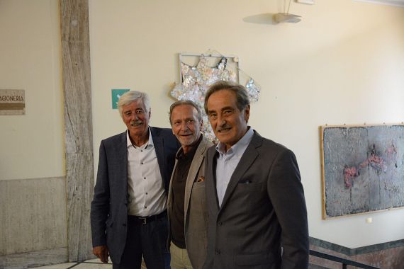 Nassi e Innocenti alla presentazione del libro "I giapponesi di Pontedera" (2015)