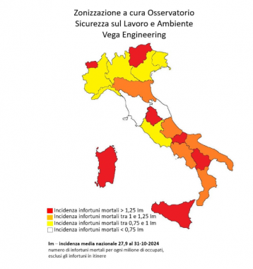 mappa rischio infortuni mortali