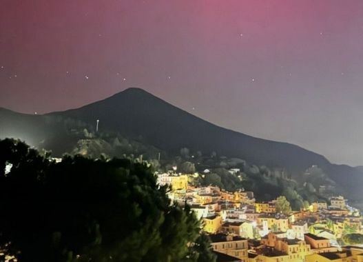 L'aurora boreale all'Elba