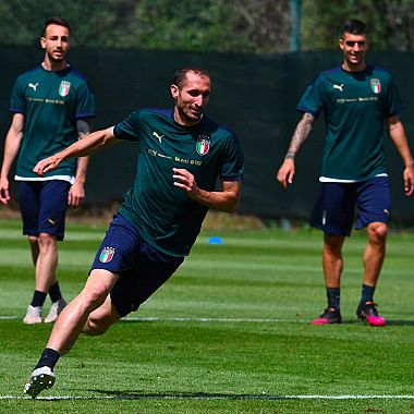 Chiellini in allenamento