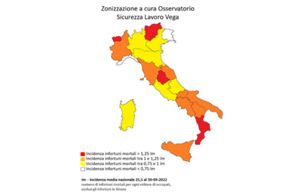 Mappa Osservatorio Sicurezza Lavoro Vega