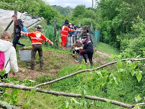 I soccorsi alle scolaresche bloccate in Mugello