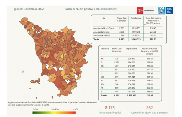 Tabella Regione Toscana