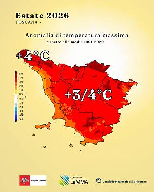 L'anomalia termica dell'estate 2026 in Toscana