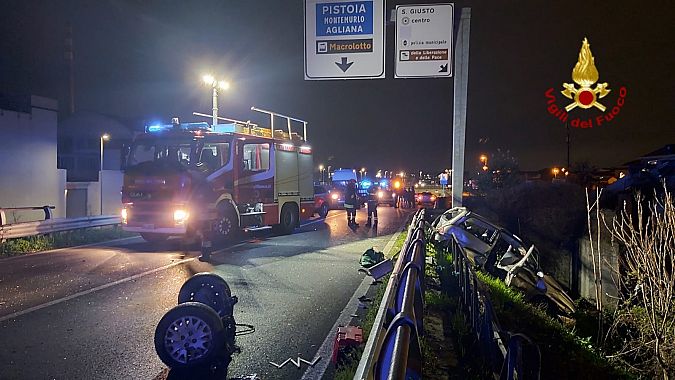 Il luogo dell'incidente a Prato