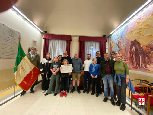 I familiari di Giunio Leoncini ricevuti in municipio a Castelfiorentino