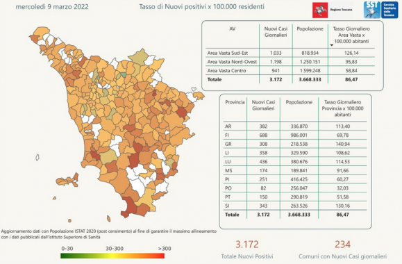 Tabella Regione Toscana