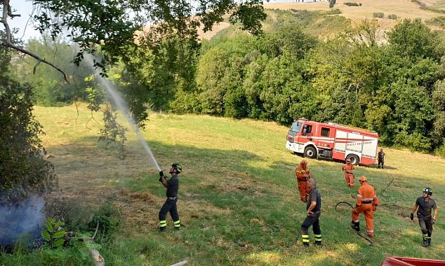La quercia incendiata da un fulmine a Volterra