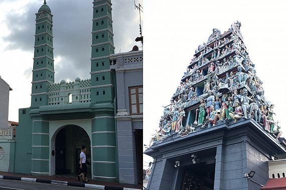 La moschea Jamae e il Sri Mariamman temple - foto Blue Lama