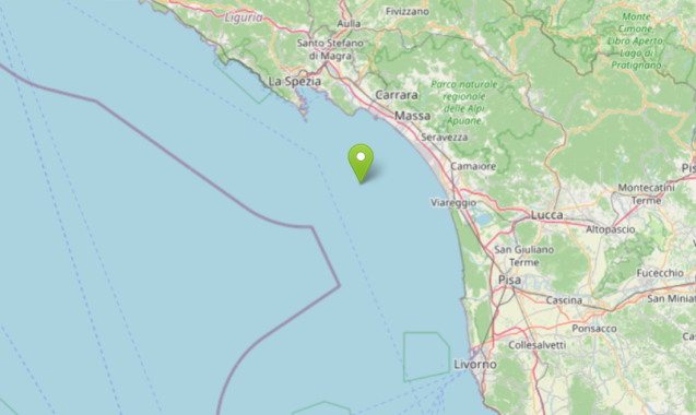 L'epicentro della scossa mappa