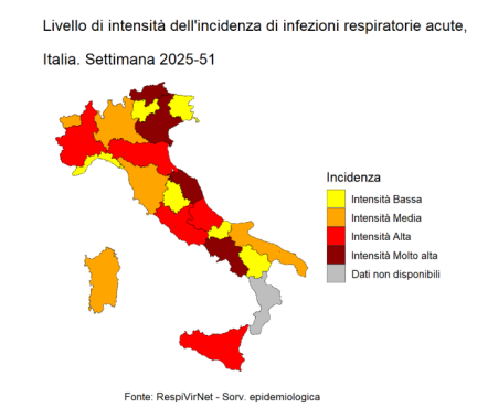 La mappa a colori del contagio da influenza