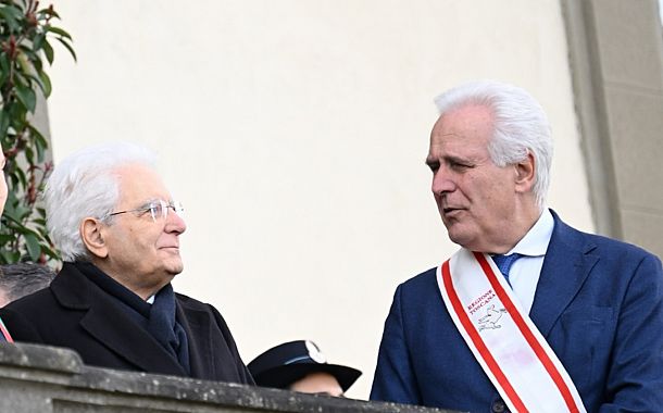 Il presidente Mattarella accolto dal presidente Giani