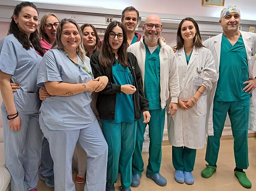 L'équipe del dottor Sommella all'ospedale San Donato di Arezzo