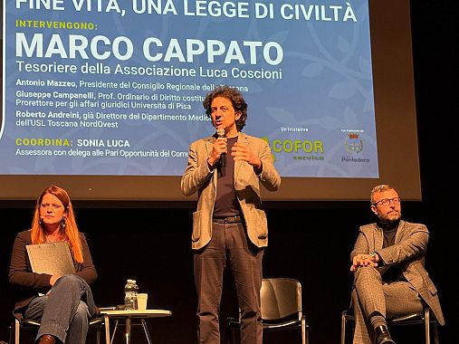 Marco Cappato sul palco degli Ecoincontri