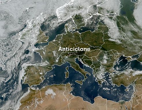 L'anticiclone nell'immagine satellitare