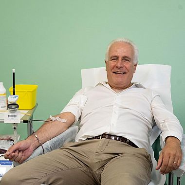Il presidente della Regione Eugenio Giani è donatore di sangue