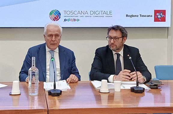 Il presidente Giani e l'assessore regionale Lenzi