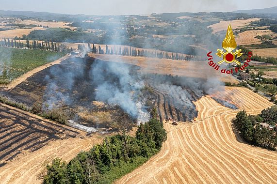 L'incendio a Poggibonsi