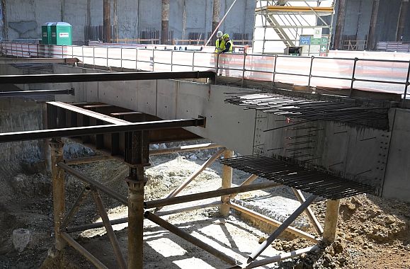 All'interno del cantiere