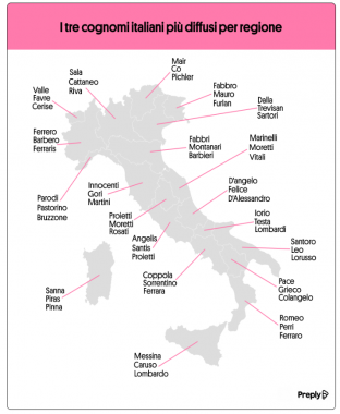mappa cognomi