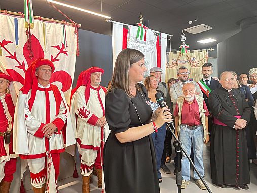 L'assessora regionale Nardini durante la cerimonia inaugurale