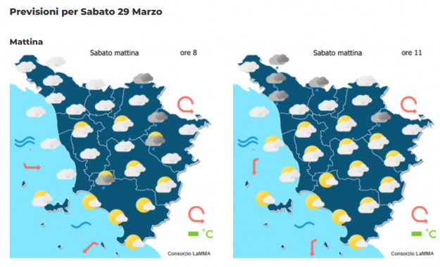 Le previsioni del consorzio Lamma