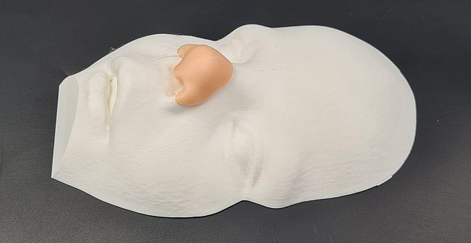 Il modello del naso stampato in 3D