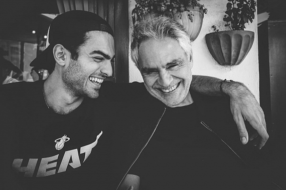 Matteo e Andrea Bocelli (foto da Instagram)