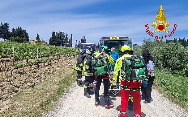 I soccorsi all'anziano di 86 anni