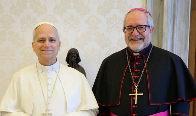 Papa Leone XIV e monsignor Giovanni Paccosi