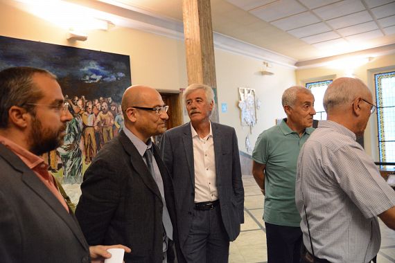 Nassi, con Franconi e Millozzi, alla presentazione del libro "I giapponesi di Pontedera" (2015)