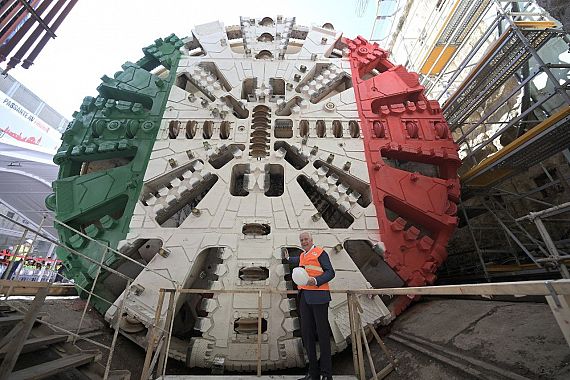 La fresa Iris prima dell'inizio dello scavo