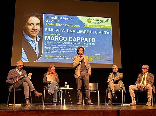 Marco Cappato sul palco degli Ecoincontri