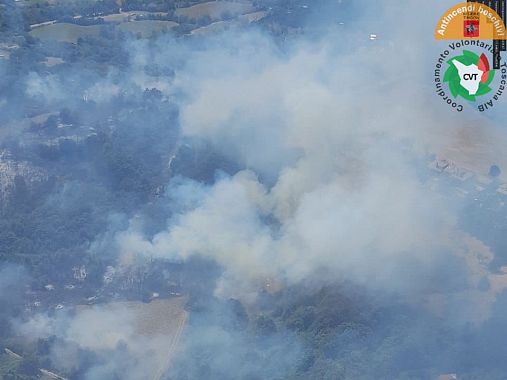 L'incendio a Castell'Azzara