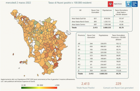 Tabella Regione Toscana