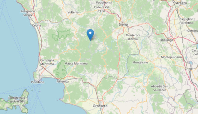 L'epicentro della scossa (Fonte: Ingv.it)