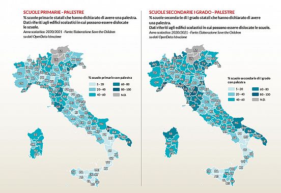 mappa scuole con palestra