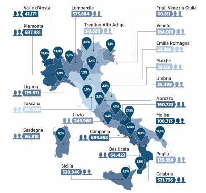 mappa desertificazione bancaria italia