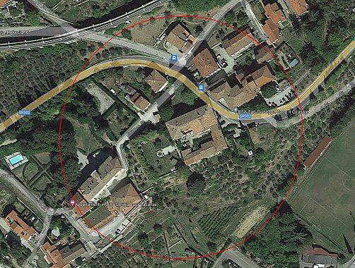 L'area interessata dall'intervento di disinfestazione