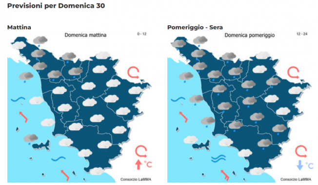 Le prime previsioni per il 30 Aprile