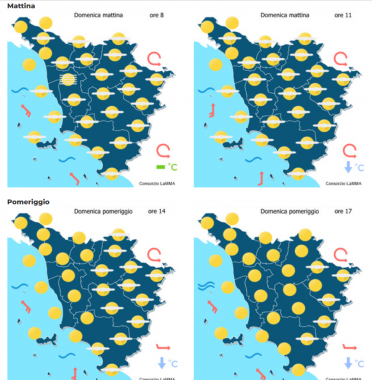 Le previsioni meteo del consorzio Lamma per domenica 21 Settembre