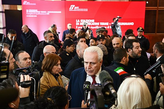 Il presidente Giani alla presentazione del progetto per la stazione ferroviaria di Montecatini Terme Monsummano