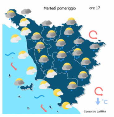 Le mappe meteo del consorzio Lamma