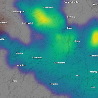 La perturbazione sulla Toscana nella serata del 12 Giugno